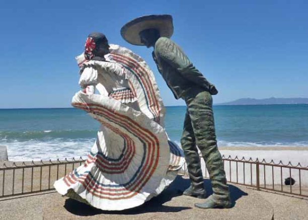 Puerto Vallarta Dancers sculpture on Malecon, Puerto Vallarta